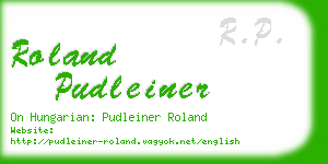 roland pudleiner business card